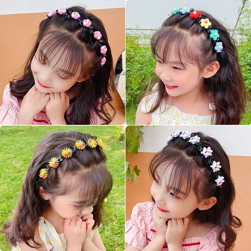 Korean Children Braided Headband for Kids Cute Sweet Face Washing Hairband Women Hair Accessories