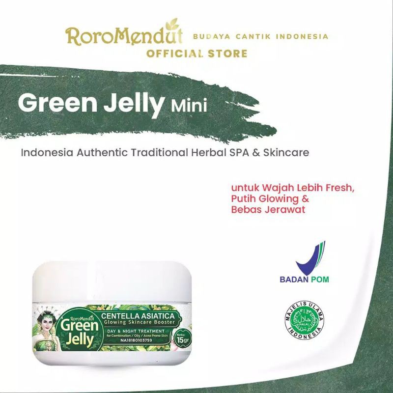 [ RORO MENDUT ] Green Jelly Anti Acne Roro Mendut