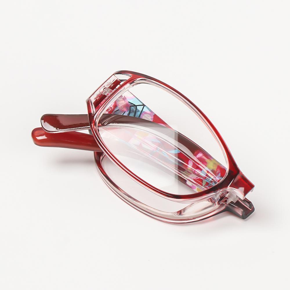 Suyo Kacamata Anti-Cahaya Biru Pria Wanita Printing Vintage Klasik Lipat Presbyopia Eyewear