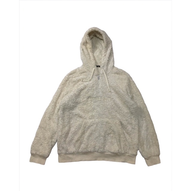 GUESS SHERPA HOODIE PUTIH