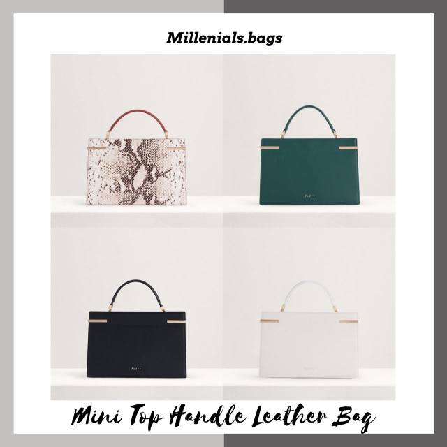 Pdr mini top handle leather bag
