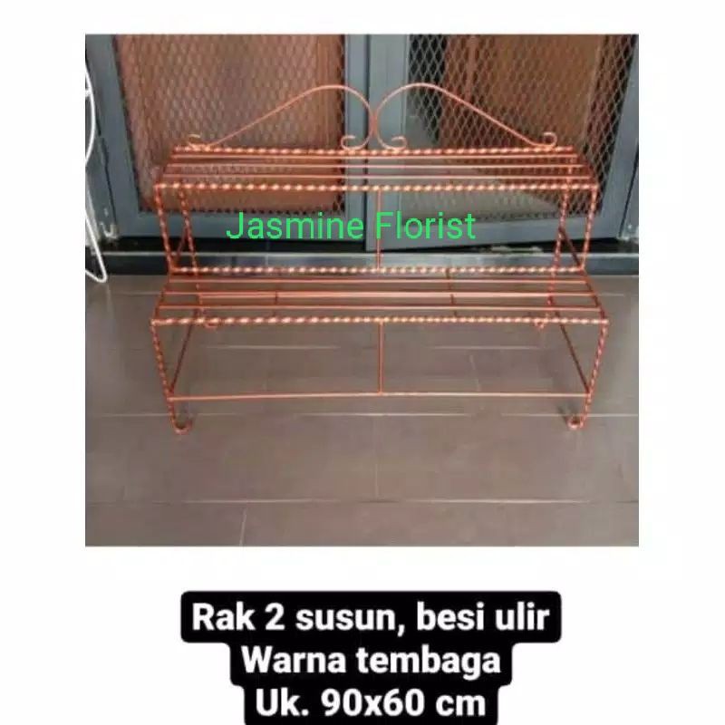 Rak tanaman bunga besi 2 susun