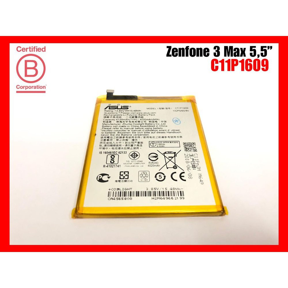 BATERAI BATRE BATTERY ASUS ZENFONE 3 MAX 5.5INCH ZC553KL X00DD X00DDB ORIGINAL