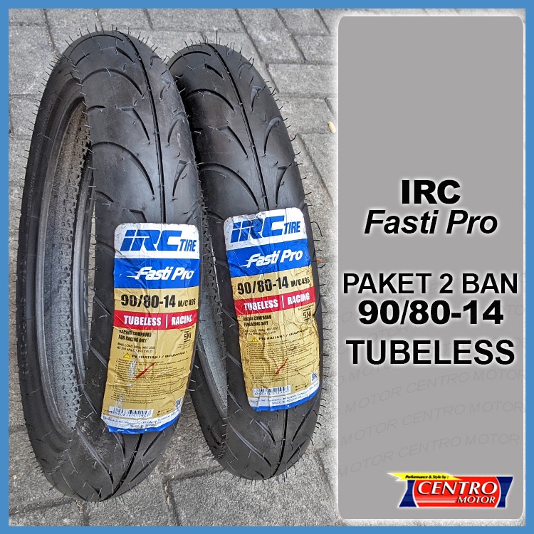 BAN IRC FASTI PRO. PAKET 2BAN 90/80-14 TUBELESS.