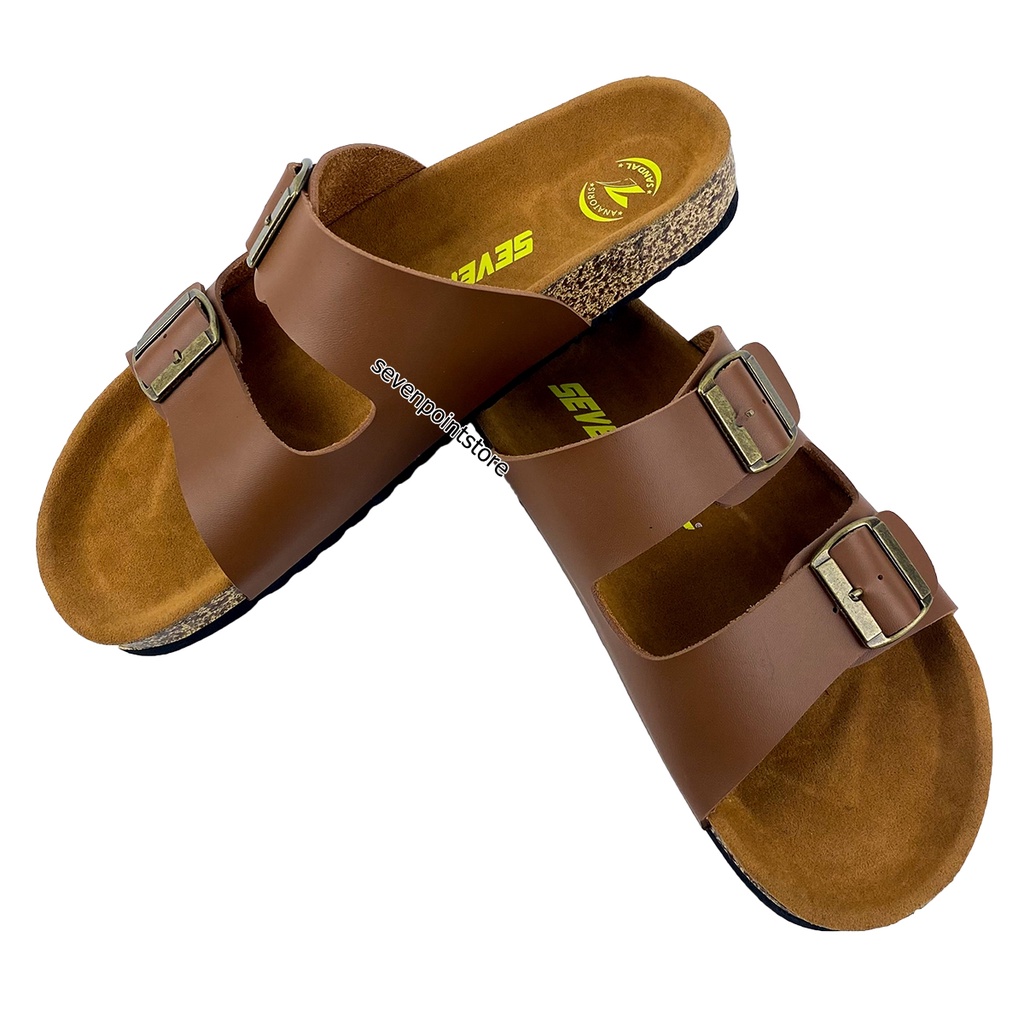 Sandal Pria Casual Sendal Slide Slop Selop Traveling Slide Strap  Puyuh Original Sevenpoint Kekinian Birken Ban Dua sps