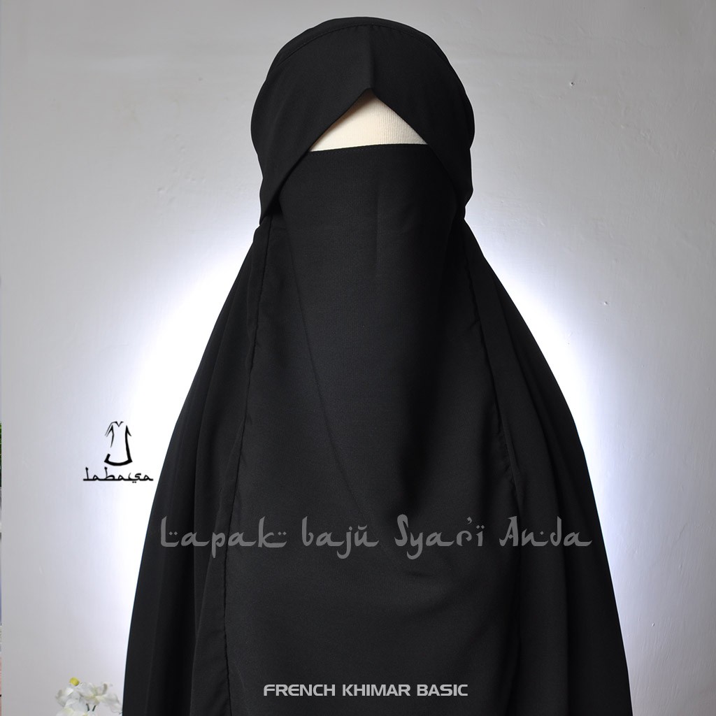 Labasa French Khimar Basic L-XL-XXL | French Hijab - Bisa COD