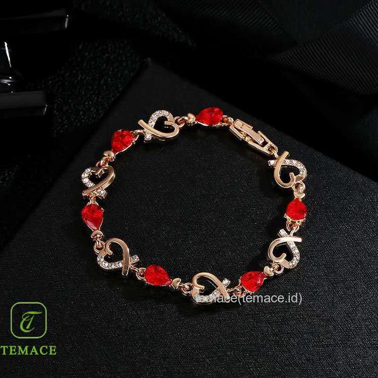 Gelang Titanium Korea Bintang Bola Kecil Polos Rosegold - BB517