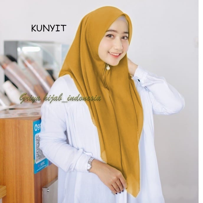 alfatih store segiempat Zipper Bella Square Lasercut Polycotton Hijab Zipper Polos Jilbab Resleting Ziper Bella Square Hijab Instan Terbaru Kekinian