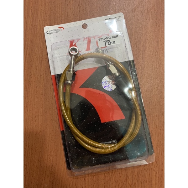 SELANG REM TDR KTC DEPAN ATAU BELAKANG ORIGINAL DAN AEROMOTIVE SCOOPY BEAT VARIO 125 150 MIO FINO SUPRA TIGER RX KING JUPITER VEGA F1ZR (NMAX AEROX KLX PCX TIDAK BISA)-Ktc yellow 75cm