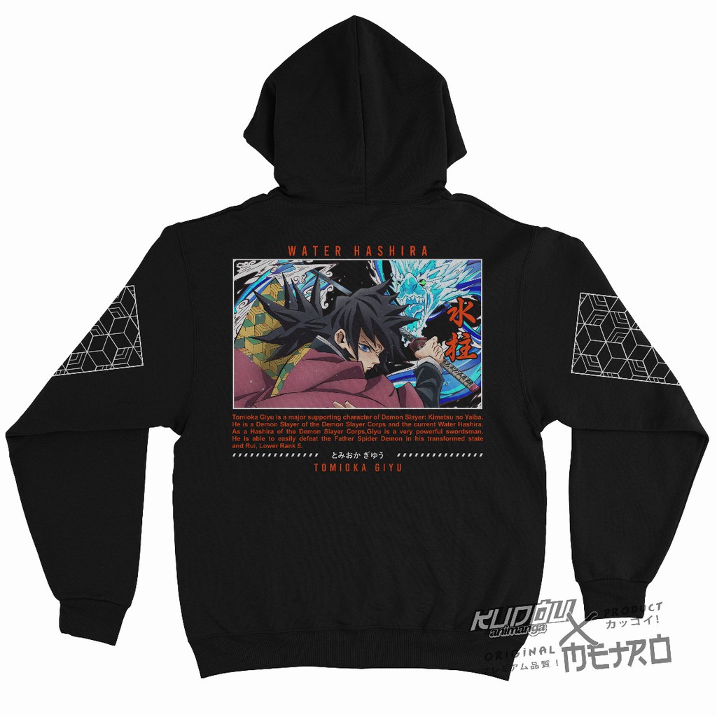 Hoodie Giyu The Water Hashira Demon Slayer Kimetsu No Yaiba Anime Manga Premium