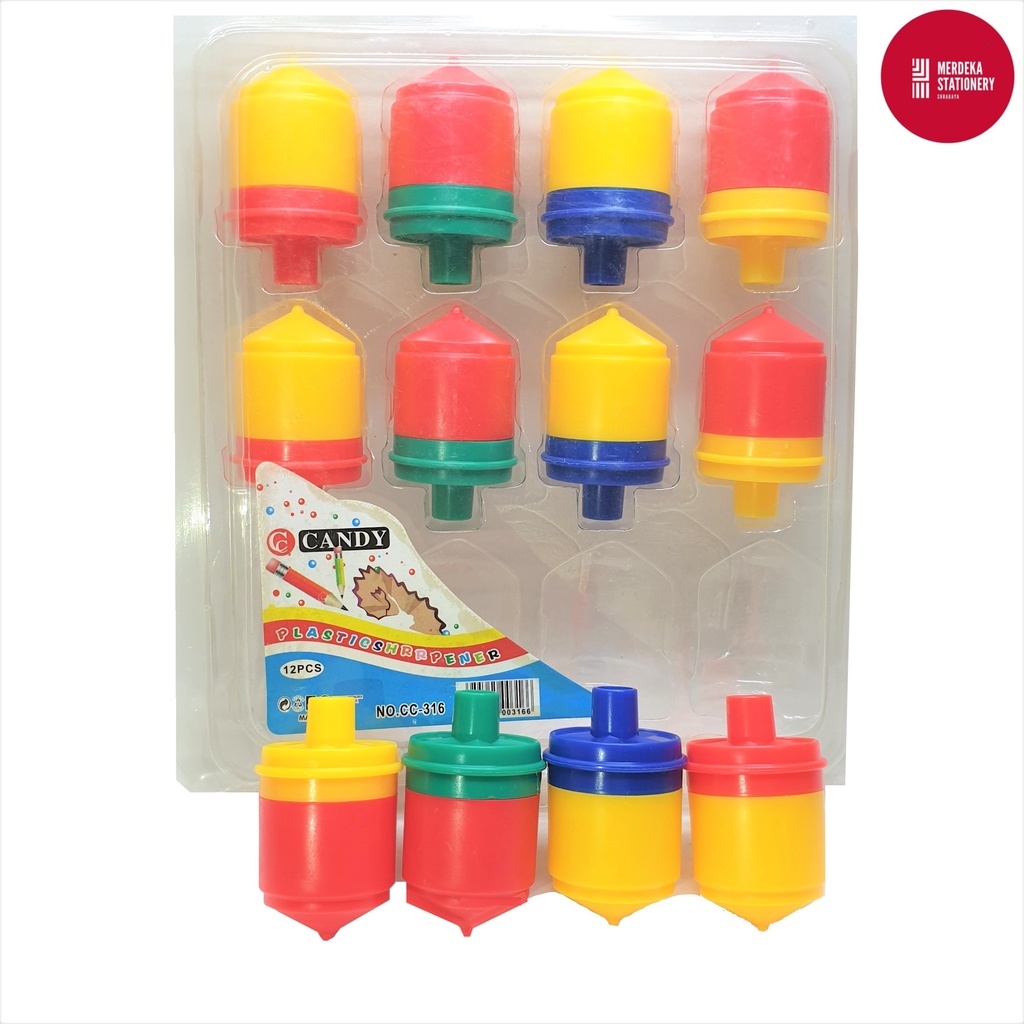 

(12 PC)Rautan/Serutan/Orotan/Sharpener Pensil/Roti CC-316 Gasing