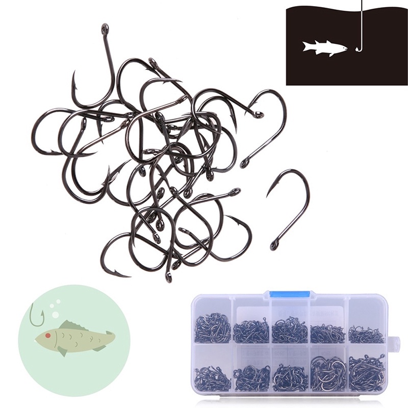 100pcs Kail Pancing Bahan Carbon Steel Untuk Memancing Di Air Tawar / Laut