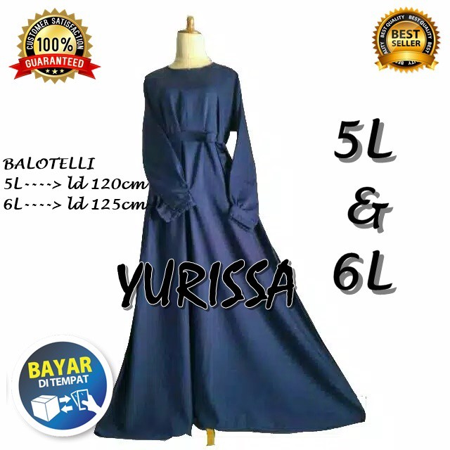 Gamis Tali Remple Premium 5L & 6L (Ekstra Jumbo)/Gamis Jumbo/Gamis Terbaru/Gamis Modern/Gamis Terlar