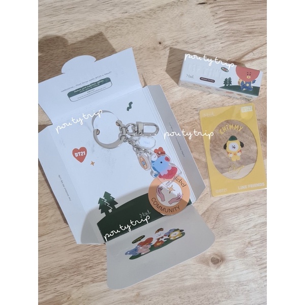 Mad for Makeup X BT21 Lip tint Tata PC Chimmy Keychain Mang