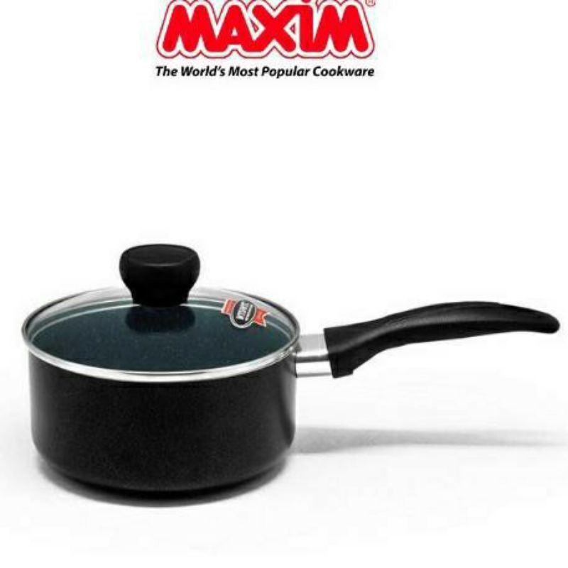 Maxim Galaxy Sauce Pan Witch Cover Anti Lengket 16cm GAL16SP + Tutup Kaca