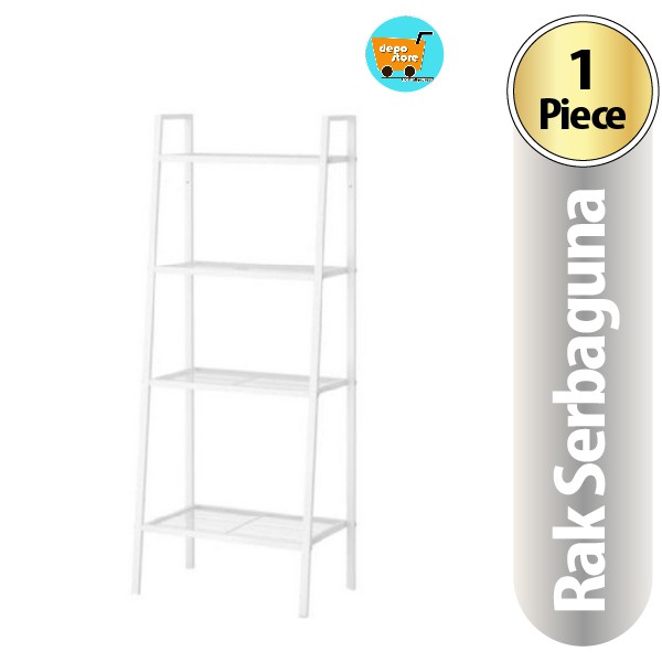 100% ORI -IKEA LERBERG Unit Rak 60 x 35 x 148cm | Rak Pajangan | Rak Besi | Warna Putih #04