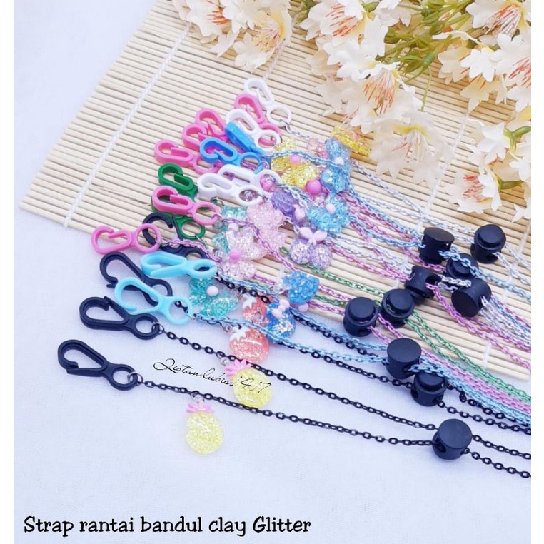 Strap mask rantai bandul glitter beli 10 free 2