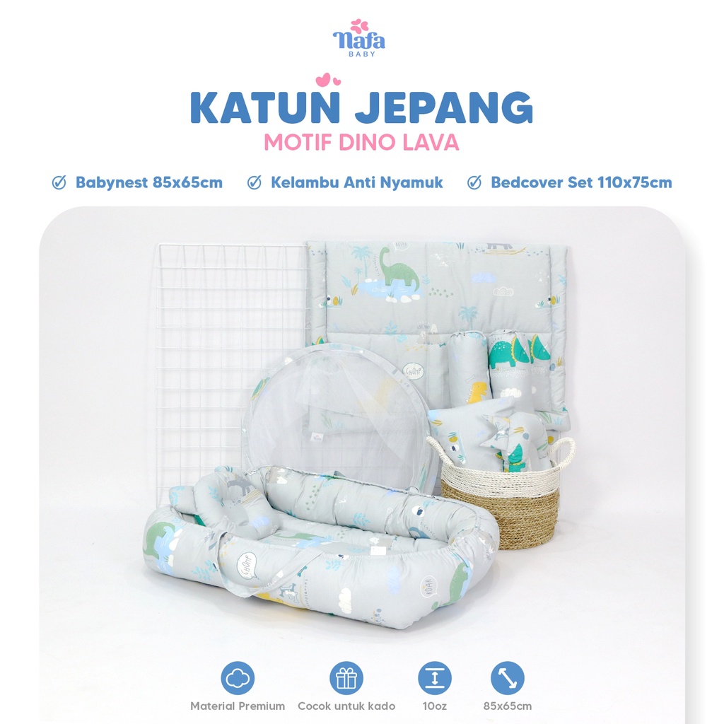 NAFA BABY - Baby Nest Boat Include Bedcover Bayi | Katun Jepang