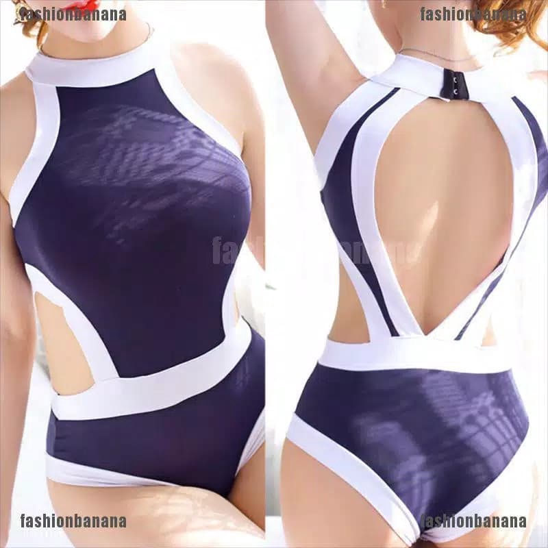 L-1630 - Lingerie Blue Bikini Bodysuit