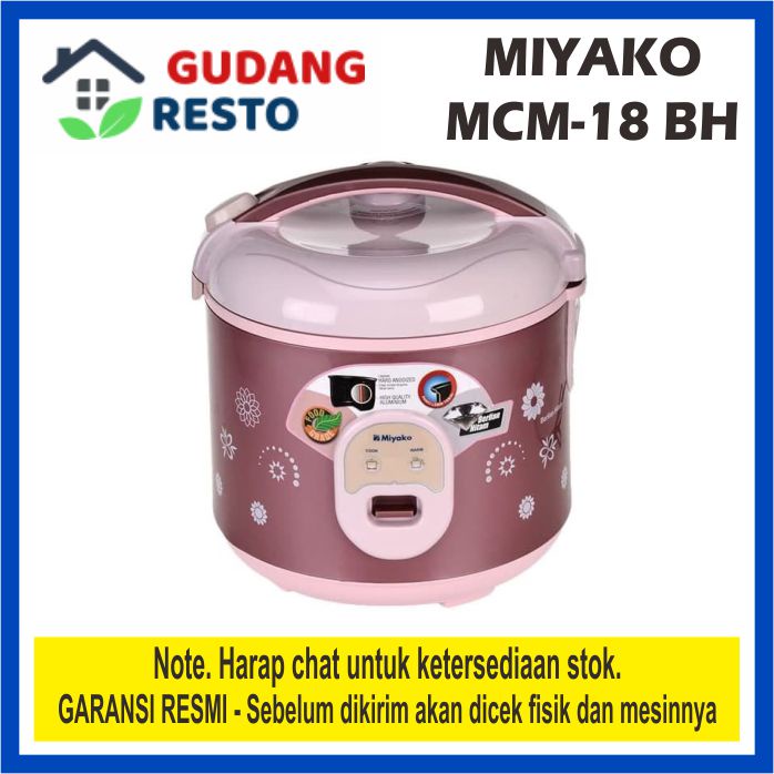 MIYAKO MCM 18 BH MAGIC COM ANTI GORES 1.8 Liter RICE COOKER 1.8L PENANAK NASI 1.8 L MCM18 / 18BH