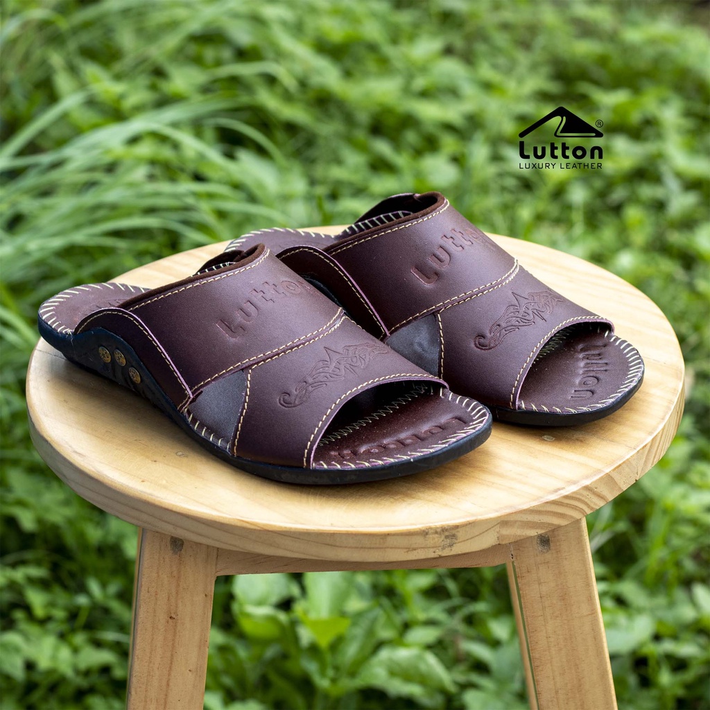 SANDAL SLOP HARLE LUTTON KULIT SAPI ASLI 100% - HARLE LUTTON - LT 09