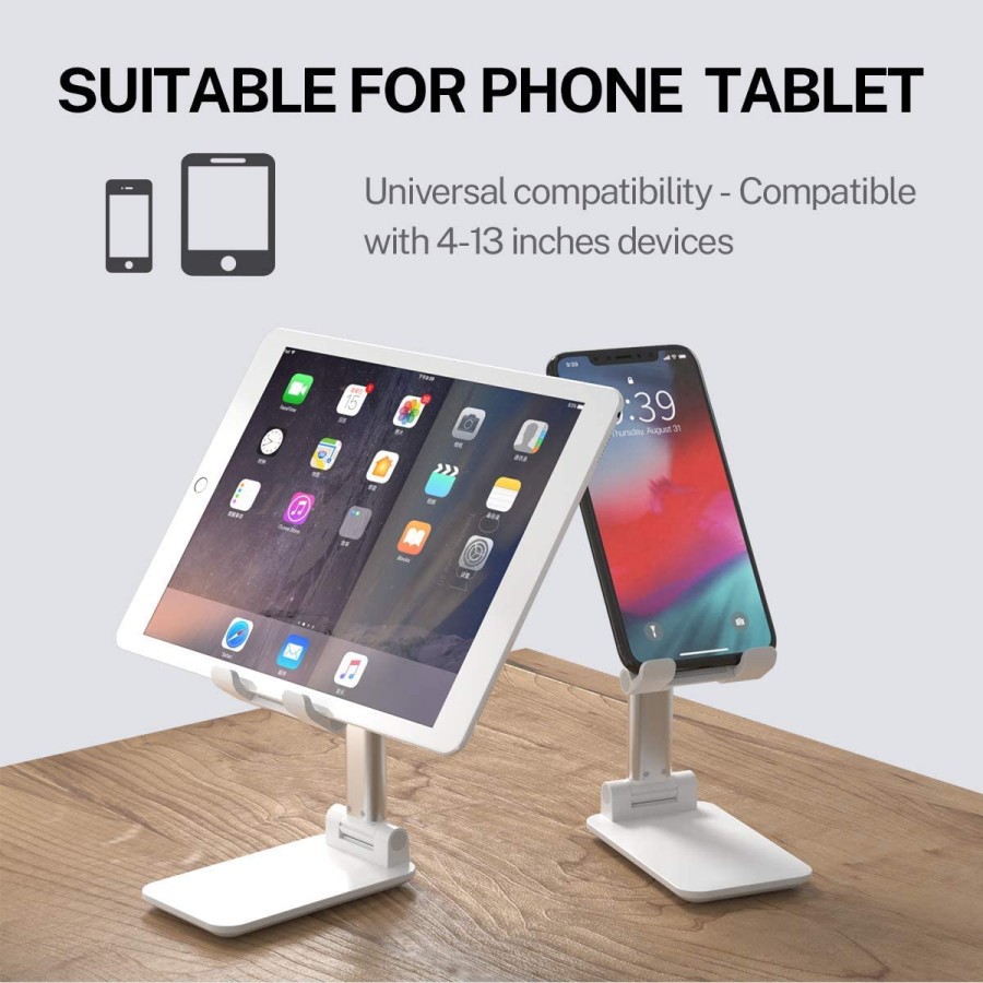 Dudukan HP Tablet Folding Desktop Phone Stand Holder Lipat Portable Folding Universal Dudukan Handph