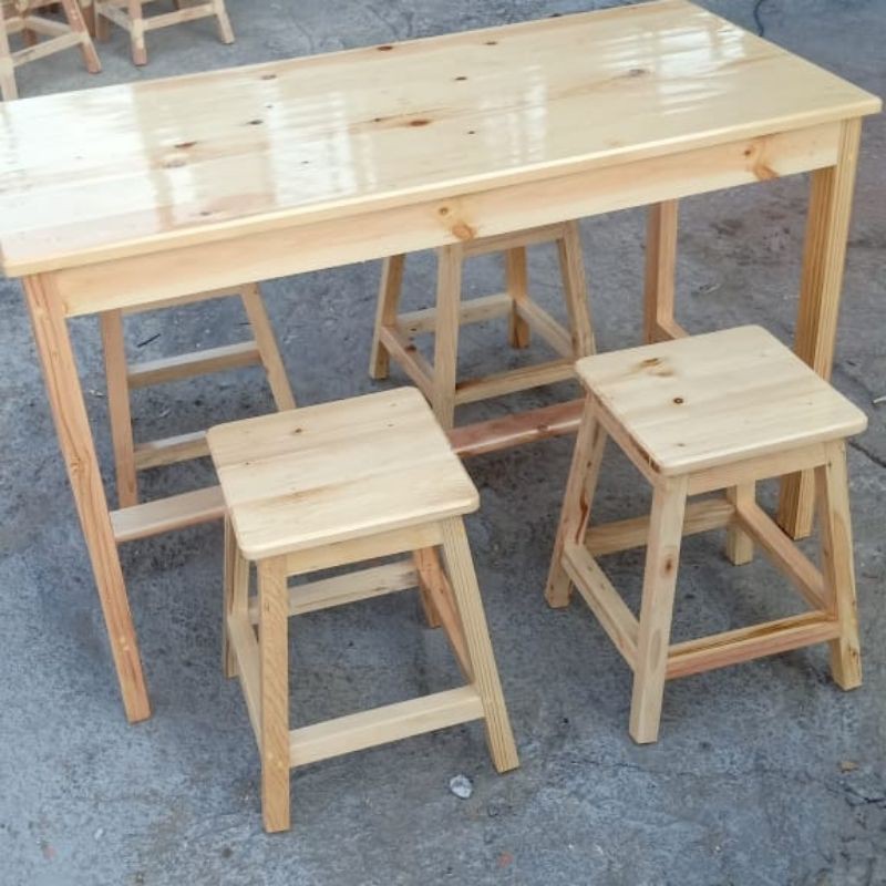 Meja Makan 4 Kursi / Meja Makan Jati Belanda