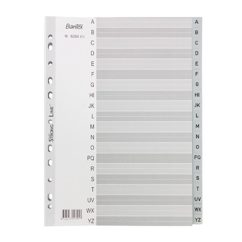 

Bantex 6203-45 / 6286-45 Index Alphabet A4, A-Z ( 1 Set = Huruf A - Z )