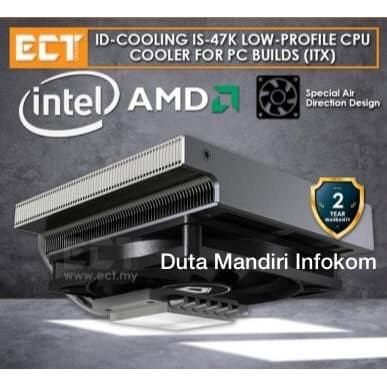 ID Cooling IS-47K - Low Profile Mini-ITX with 6 Heatpipe CPU Cooler