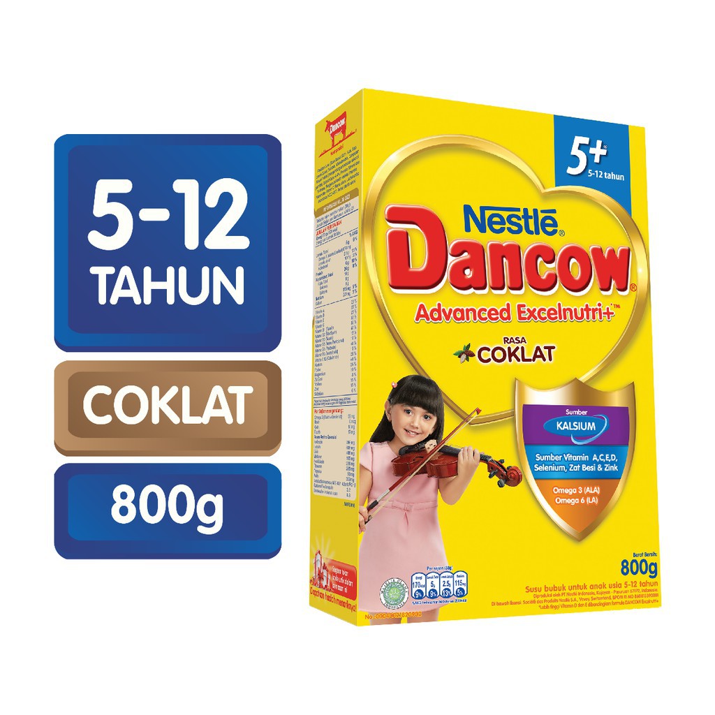 

SUSU DANCOW 5+ RASA VANILLA, MADU, COKELAT LENGKAP 800 GR