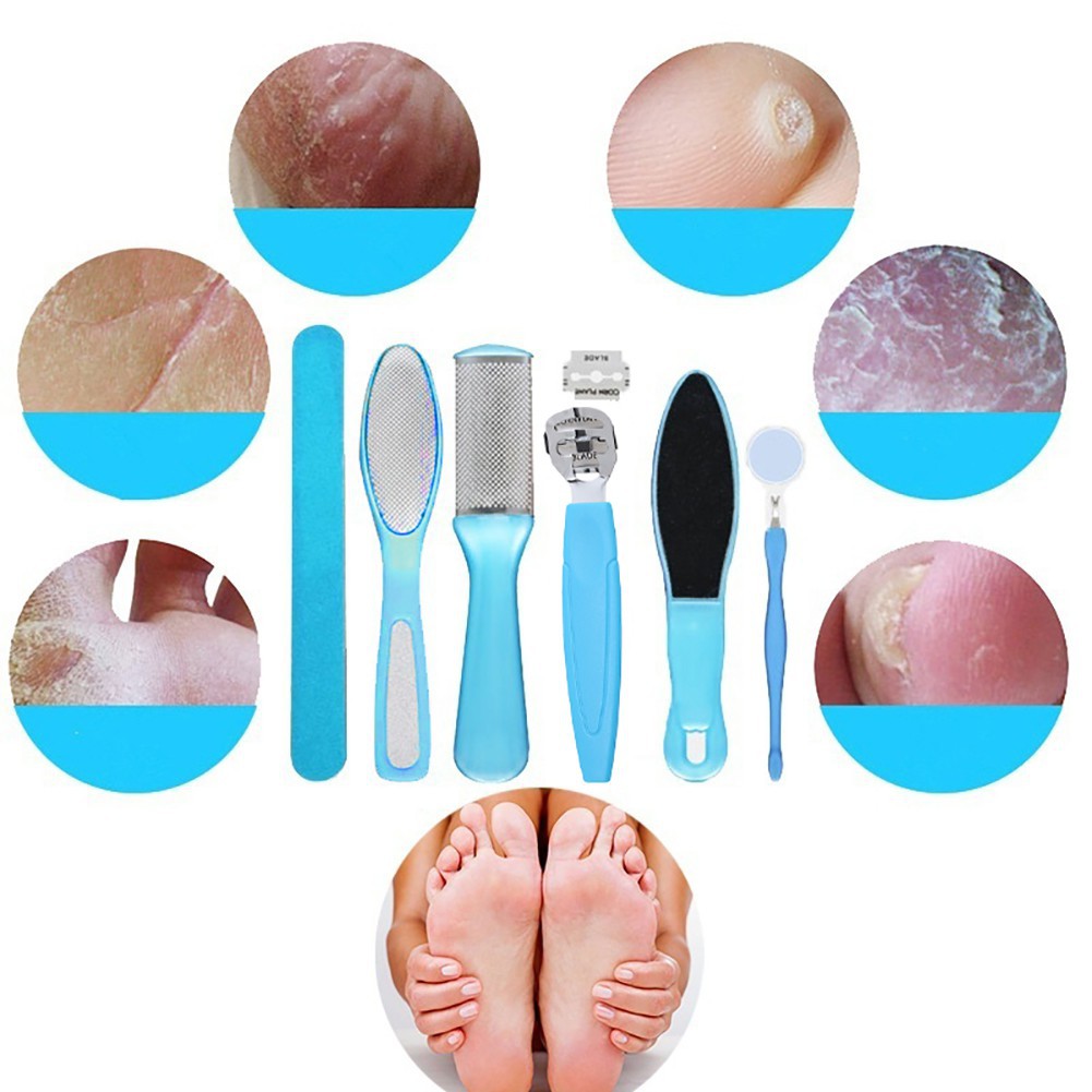 8Pcs Alat Pedicure Pembersih Kulit Mati Kaki