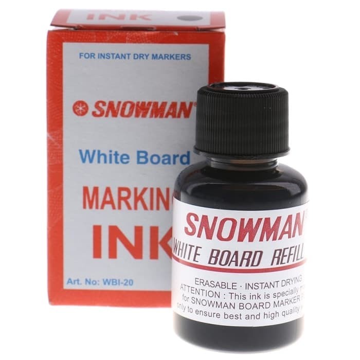 

Tinta Isi Ulang / Refill Spidol White Board Snowman WBI (1 Lusin) - Hitam promo