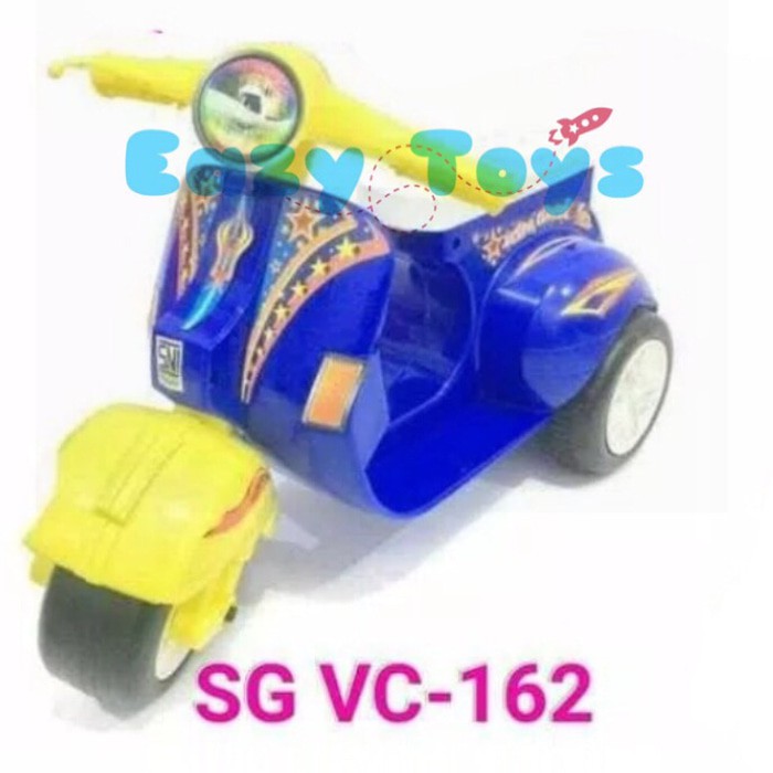 Motor Anak Bisa Dinaiki Vespa Mini VC 162 Mainan Motor Anak Gratis Helm