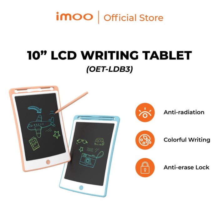 Tablet Imo Lcd Writing/Drawing Board 10 Inch Tablet Papan Tulis Listrik