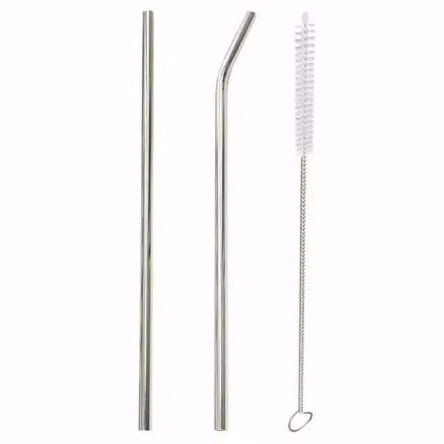 Sedotan Stainless 3 in 1 / Sedotan Straw + kawat pembersih