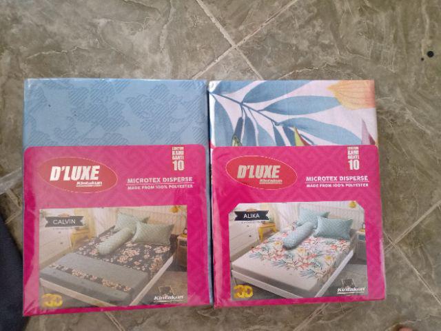 Sprei Kintakun Calvin Queen 160 No.2 Seprai Vintage Kembang Sepatu Motif Daun Semanggi