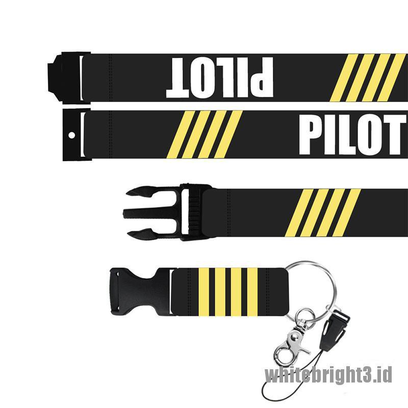 &lt; White3 &gt; Tali Lanyard Motif Tulisan remove before flight Untuk Kunci / Kartu id