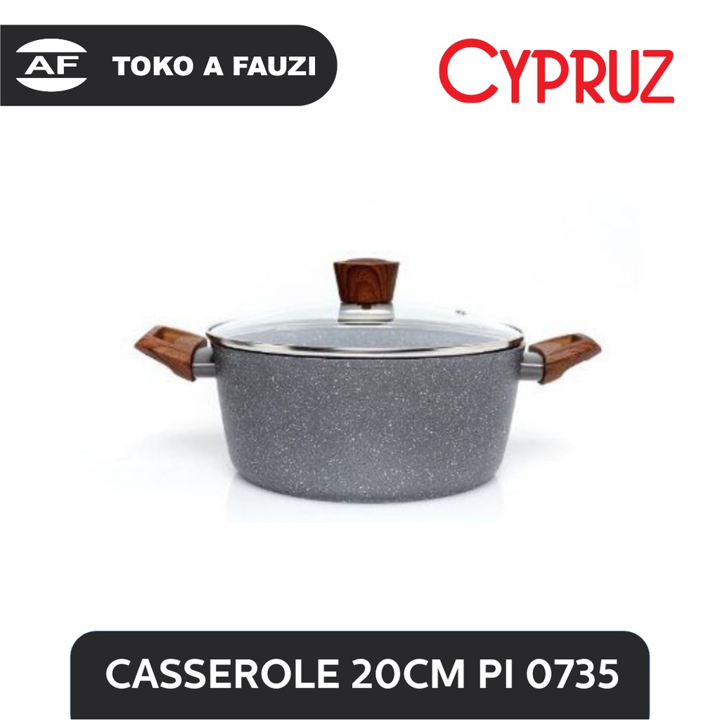 Cypruz Casserole (Panci) Marble Series + Lid (Tutup) 20cm PI-0735