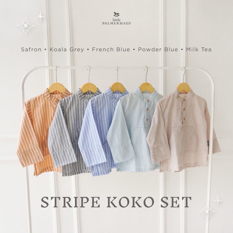 Little Palmerhaus STRIPE KOKO SET / Koko Setelan Raya Anak Laki / Raya Collection