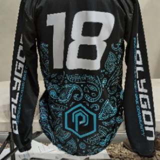  JERSEY  SEPEDA  Polygon  MTB  DOWNHILL ELEGANT BLUE SKY 