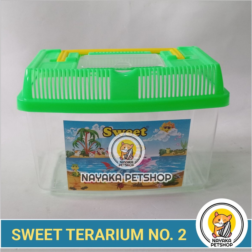 Sweet Terarium No. 2 Kandang Aquarium Mini Ikan Hias Hamster Reptil Kura Kura