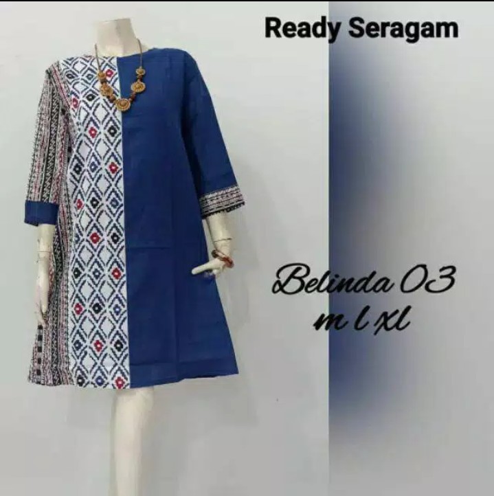 Terlaris Serut Genes Jelita Tunic Navbor Yelbor Whitbor Creambor Tunik Batik Modern Hrb030 Dolbi Dob