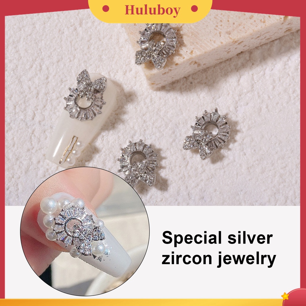 Huluboy Huluboy♡ Aksesoris Nail Art Cubic Zirconia 3D Aneka Bentuk Untuk Dekorasi Manicure Wanita