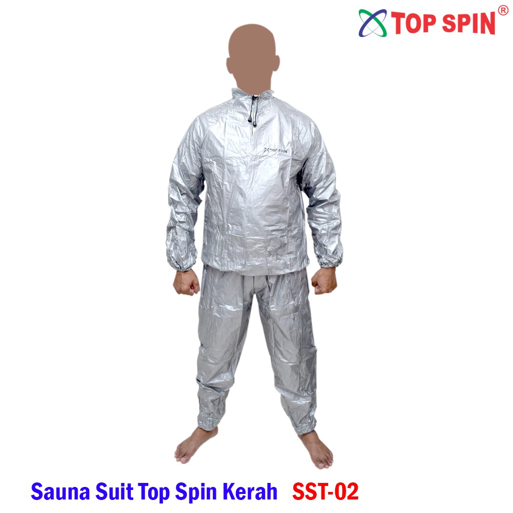 Sauna Suit TOP SPIN Silver Kerah SST02 Collar