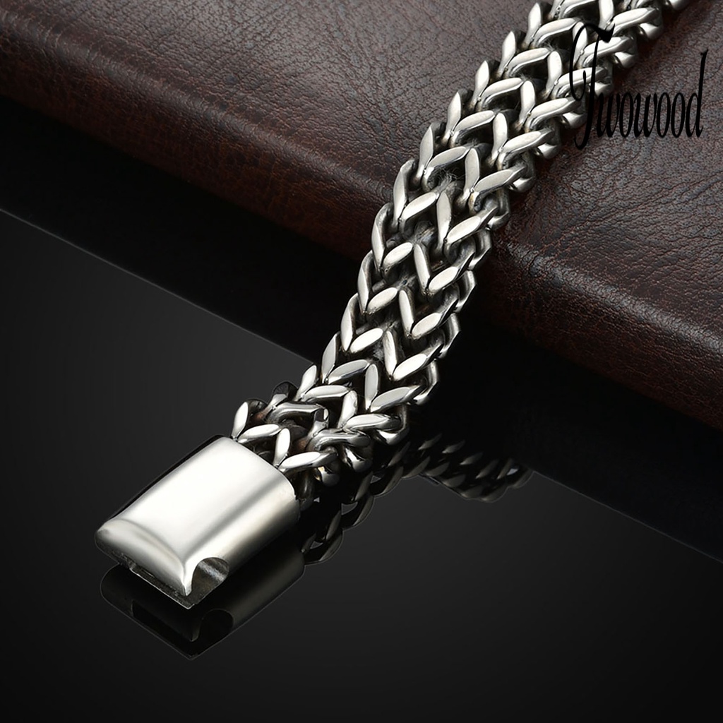 Gelang Rantai Bahan Titanium Steel Untuk Pria