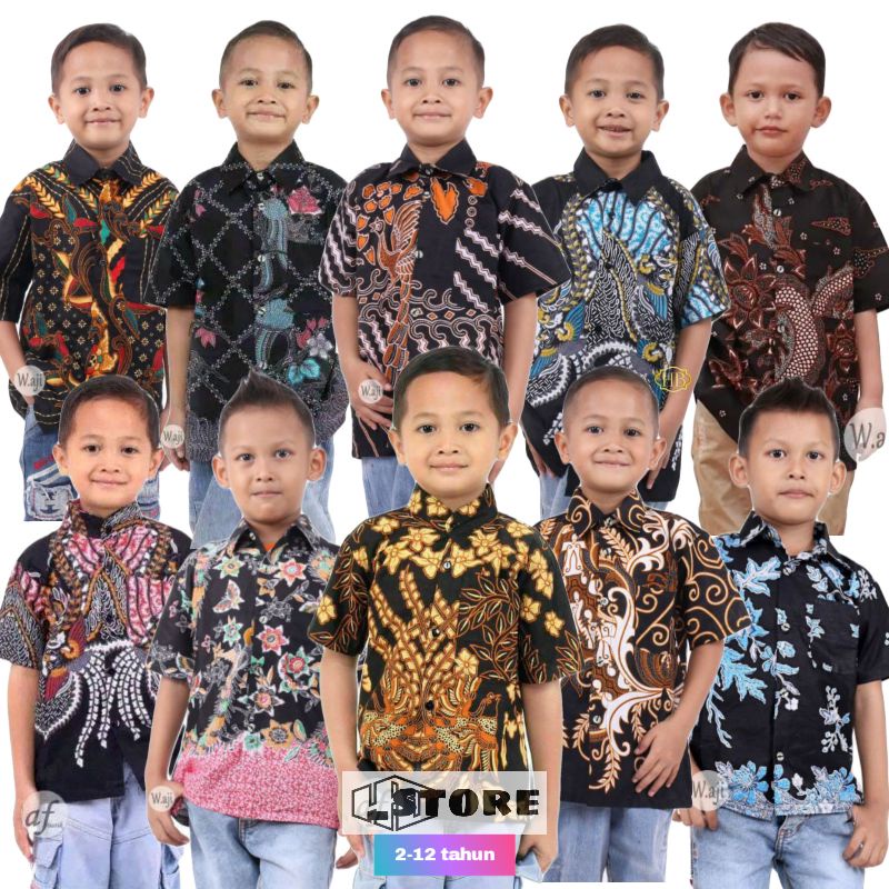 BATIK ANAK LENGAN PENDEK UMUR 2-12 TAHUN - BAJU BATIK ANAK COWOK - KEMEJA BATIK ANAK PRIA - HEM BATIK ANAK LAKI LAKI - BAJU BATIK ANAK PRIA LENGAN PENDEK - KEMEJA BATIK ANAK COWOK LENGAN PENDEK - HEM BATIK ANAK  PRIA - ATASAN BATIK ANAK SD - BATIK ANAK TK