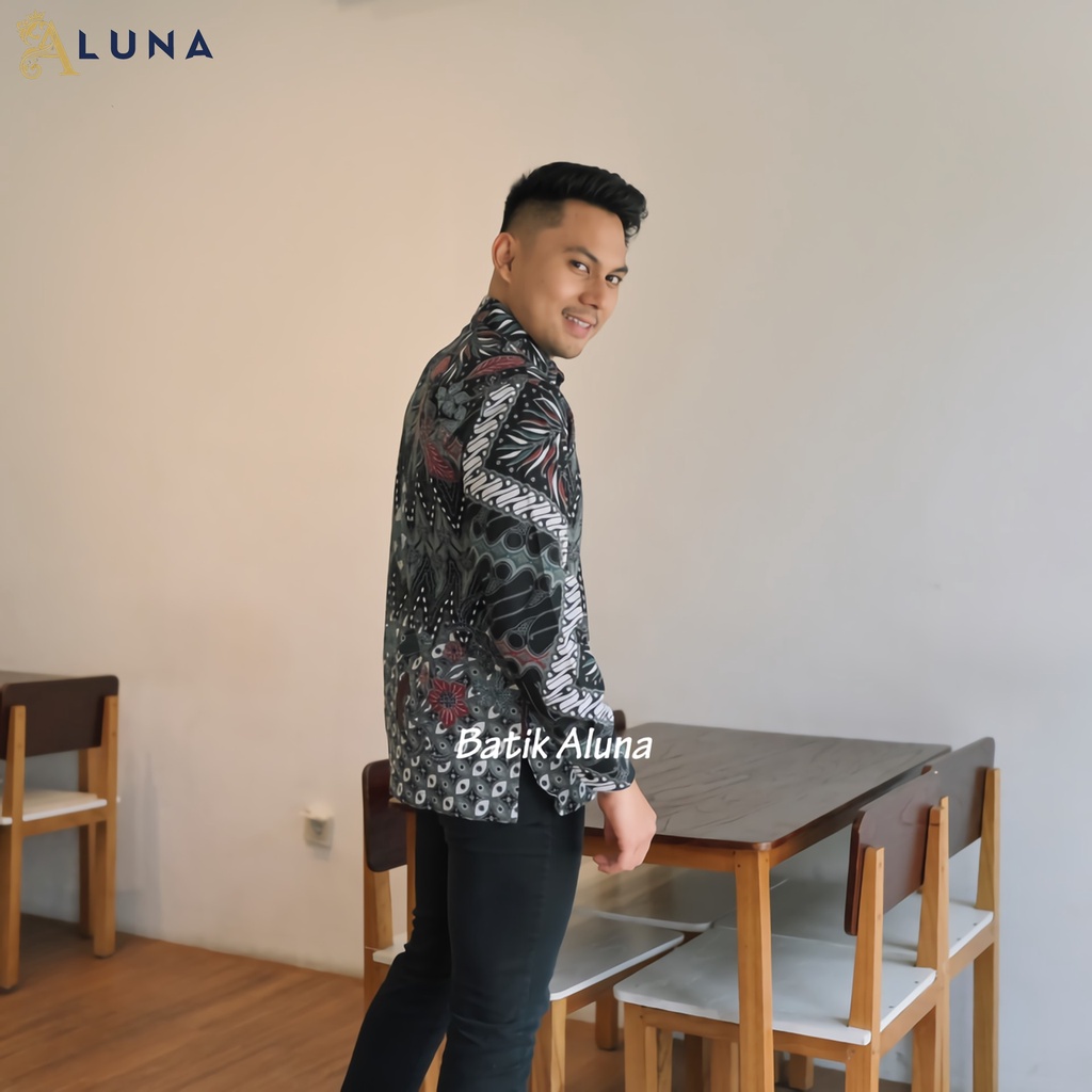 BATIK PREMIUM ALUNA LENGAN PANJANG REGULAR EXCLUSIVE KEMEJA BATIK PRIA PREMIUM SOLO MODERN PCW 103