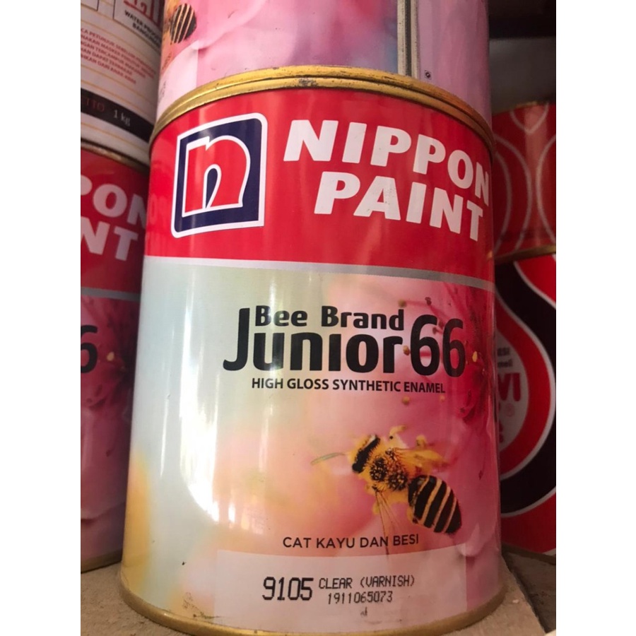 

cat minyak kayu dan besi bee brand junior 66 nippon paint 1 liter