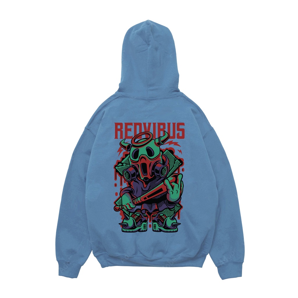 Hoodie Pria Redvirus Sweater Pria Fleece Size M - XXL