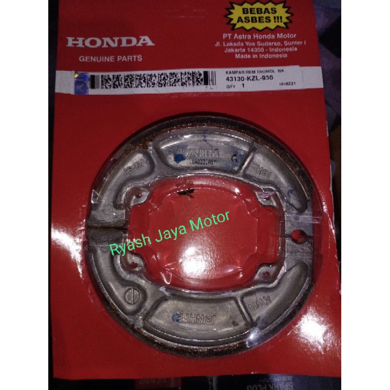 Kampas belakang Honda AHM Original for Beat/F1/esp/pop/street/vario 125/150/F1/esp/new/old